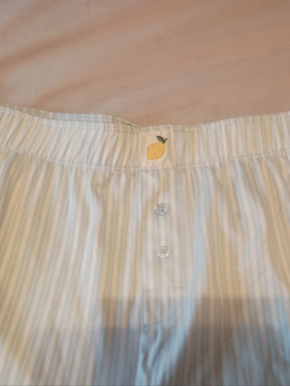3/$10🌟 NWOT Jaclyn New York Light Blue White Striped Pajama PJ Boxer Shorts XL